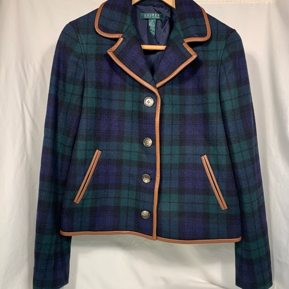 Ralph Lauren Wool Plaid Blazer